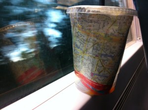 map in a cup