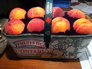 Ontario peaches first basket