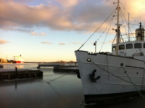 Helsinki harbour in ice